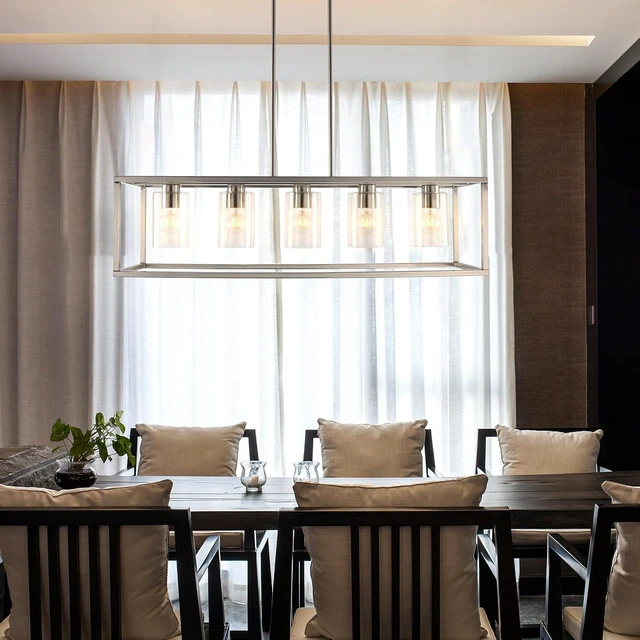 Alt view image 4 of 7 - Kalium 5 Light Chandeliers for Dining Room, Island Room Light Fixture