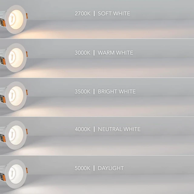 Alt view image 4 of 7 - Maxxima 2" Recessed Anti-Glare LED Downlight, White, 600 Lumens, 5 CCT