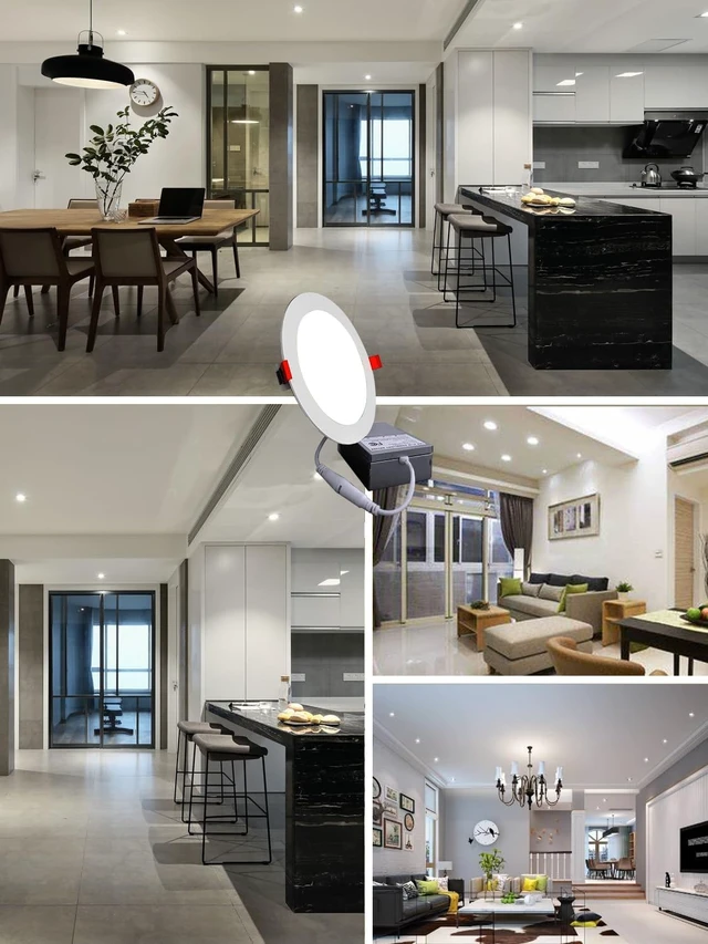 Alt view image 7 of 7 - 24Pack 6 inch led recessed Light with Junction Box,Can Lights,12W LED Lights,110W Eqv,LED Ceiling Light,Can-Killer Downlight 1050LM High Brightness recessed Lighting(6500K, 6Inch-24Pack)