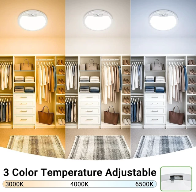 Alt view image 5 of 7 - 4Pack 9Inch Wired Motion Sensor Ceiling Lights, 18W 1800lm LED Closet Light