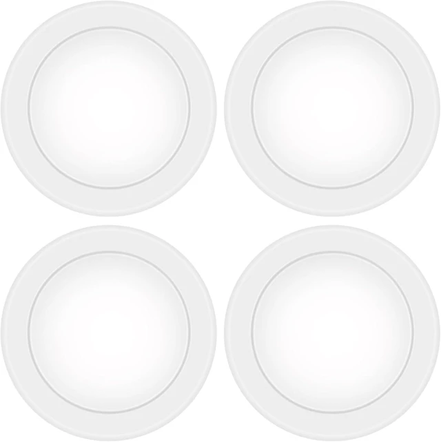 Main image of 4 Pack 6 Inch LED Disk Light, Dimmable Flush Mount Ceiling Lights, Daylight 5000K, 15W 1100LM, CRI 90+, Low Profile Surface Mount Ceiling Disc Light, Wet Rated, Installs into Junction Box, ETL & FCC