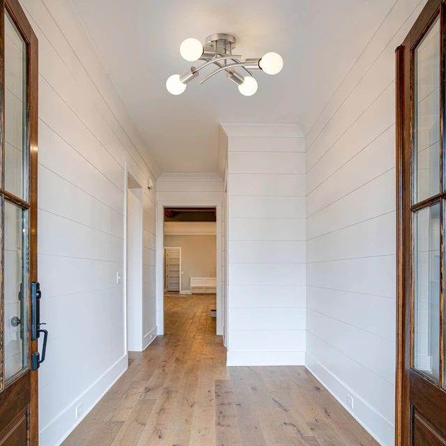 Alt view image 5 of 7 - WILON 4-Light Modern Semi Flush Mount Ceiling Light Fixture, Brushed Nickel