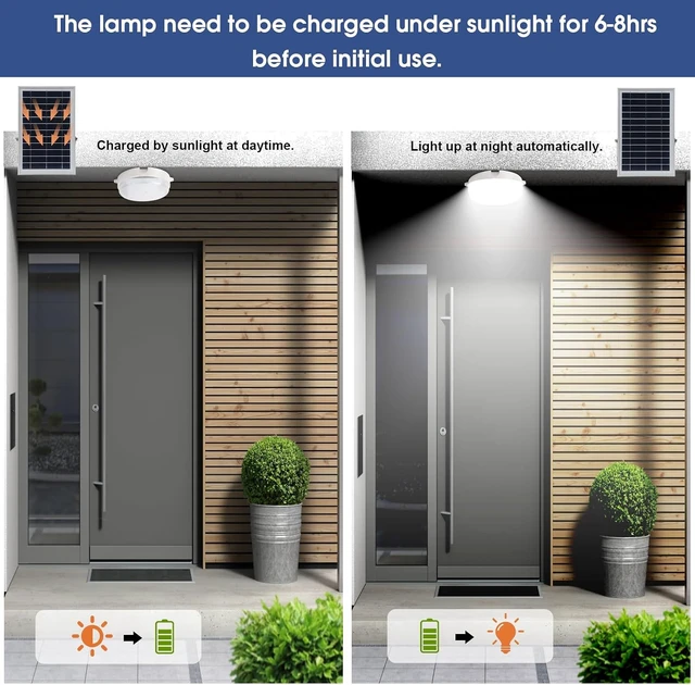 Alt view image 4 of 7 - Solar Ceiling Light Indoor/Outdoor,Durable Day/Night for Shed Barn