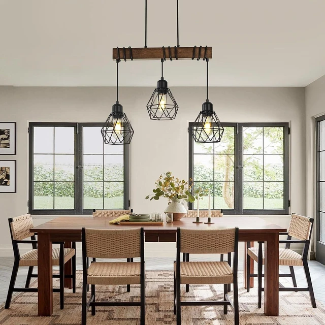 Alt view image 2 of 7 - Farmhouse Dining Room Light Fixture,20" Kitchen Island Chandelier