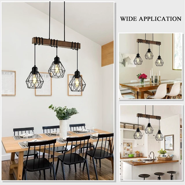 Alt view image 5 of 7 - Farmhouse Dining Room Light Fixture,20" Kitchen Island Chandelier