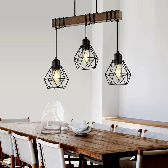 Alt view image 7 of 7 - Farmhouse Dining Room Light Fixture,20" Kitchen Island Chandelier