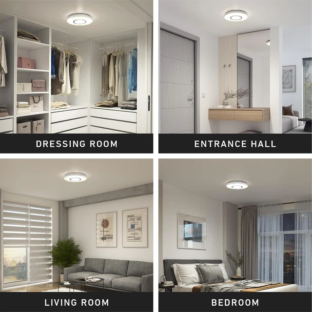 Alt view image 3 of 7 - Artika Horizon LED Ceiling Light Fixture Offer a Brightness of 1800 Lumens with Selectable White Option from Cool White to Warm White Use in Entryway, Living Room, Bedroom, Laudry Room and More