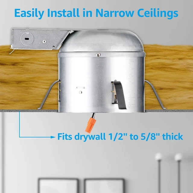 Alt view image 4 of 7 - TORCHSTAR 8-Pack 6 Inch Shallow Remodel Recessed Lighting Housing 120-277V