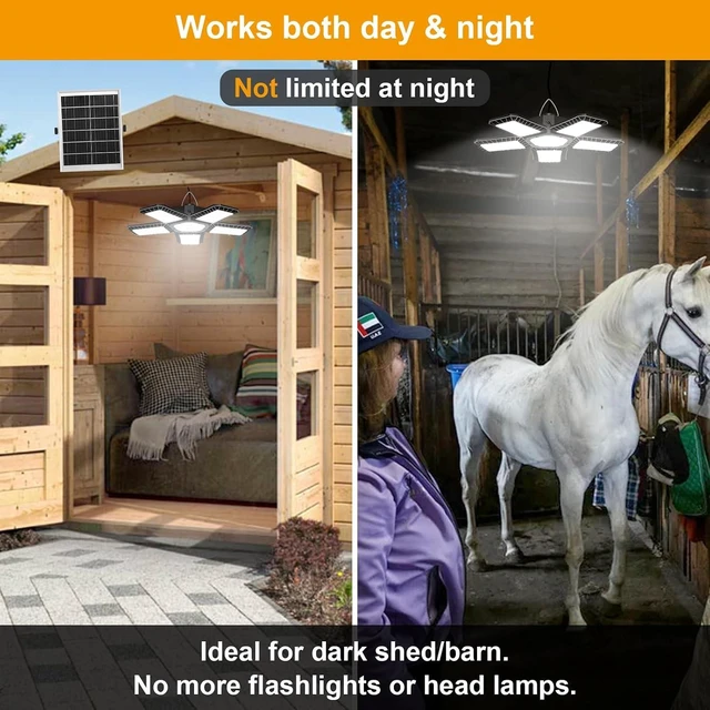 Alt view image 2 of 7 - Solar Light for Shed with Constant On & Motion Activated 267 LED Large Lamp