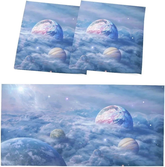 Alt view image 2 of 7 - 2PCS Fluorescent Light Covers for Classroom Ceiling Lights Magnetic Light Covers,Fluorescent Light Filters for School Home Office Drop Ceiling Lamp Decor Light Filters 4x2Feet(Planet Drool)