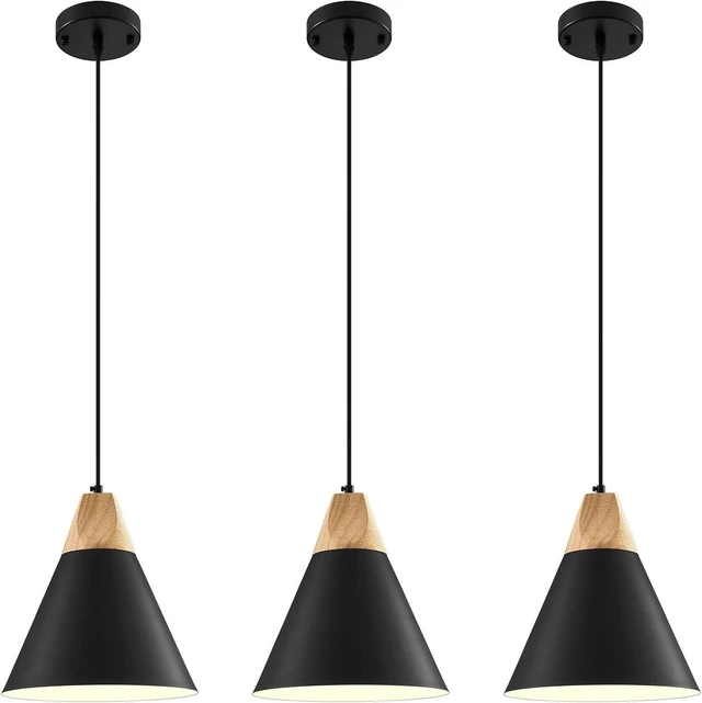 Main image of 3-Pack Black Pendant Light, Modern Island Pendant Lights for Kitchen Island