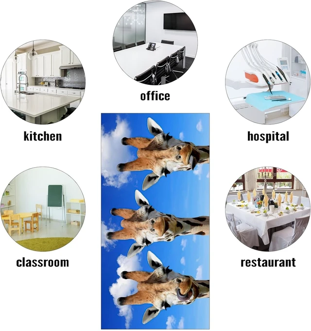 Alt view image 4 of 7 - 2 Pcs Fluorescent Light Cover for Classroom - Funny Giraffe Magnetic Fluorescent Light Covers, Ceiling Light Covers Shade Panel Coverings for Office Classroom Home Drop Ceiling, 4 X 2 Feet
