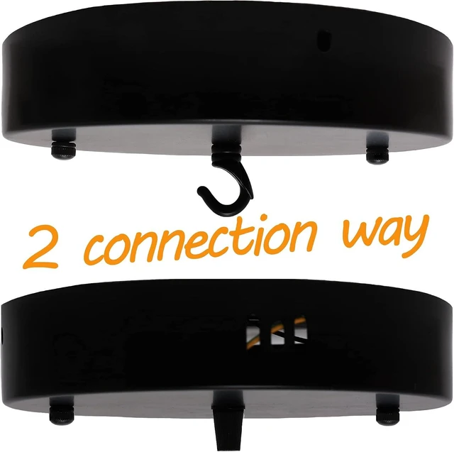 Alt view image 5 of 7 - 7.9inch Ceiling Canopy Kit with Hook,with All Mounting Hardware,Black