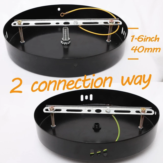Alt view image 6 of 7 - 7.9inch Ceiling Canopy Kit with Hook,with All Mounting Hardware,Black