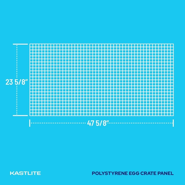 Alt view image 2 of 7 - KASTLITE Black Egg Crate Fluorescent Light Cover, 2' x 4', 2-Pack