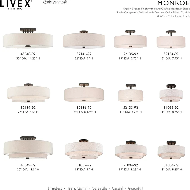 Alt view image 5 of 7 - Livex Lighting 51084-92 Ceiling Mount, English Bronze