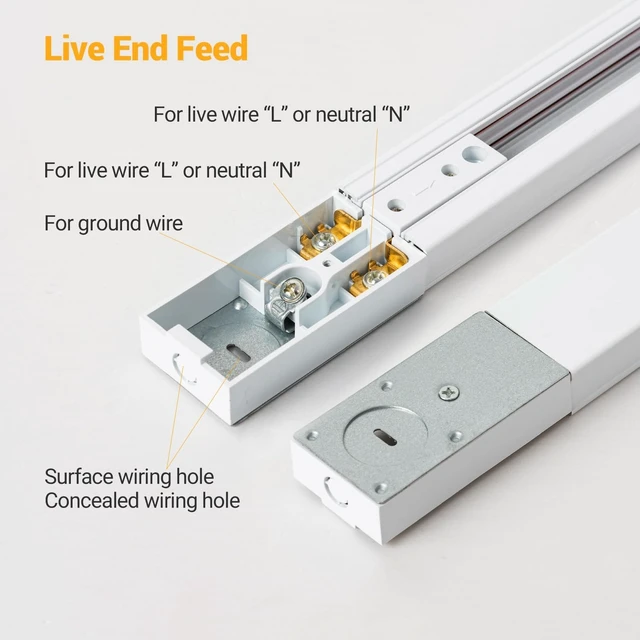 Alt view image 7 of 7 - 6 Lights LED Track Lighting Kit with Remote, 10W Dimmable White