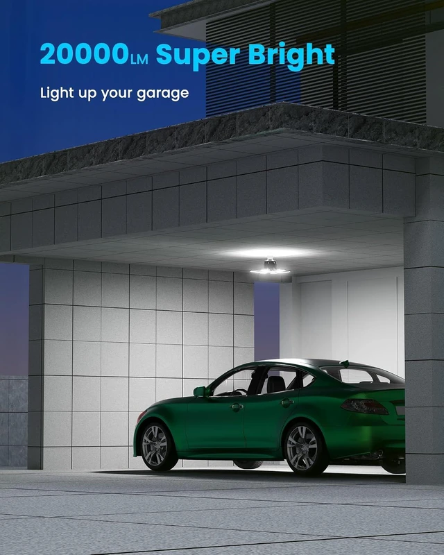 Alt view image 7 of 7 - 200W Garage Lights with Motion Sensor, 2000LM, E26 Screw in, 4 Pack