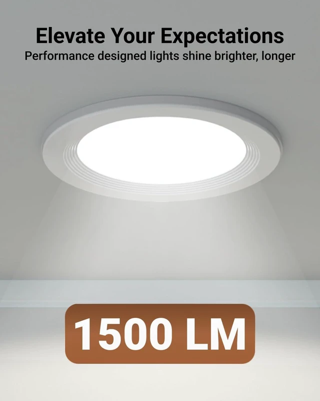Alt view image 3 of 7 - Sunco 12 Pack 6 Inch 5CCT LED Recessed Light with Night Light 14W=100W