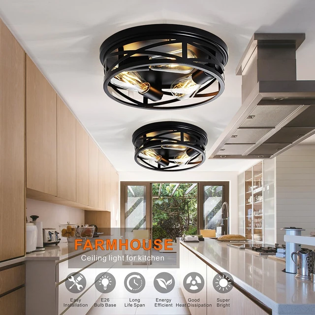 Alt view image 2 of 7 - Flush Mount Ceiling Light 12 Inch for Kitchen Living Room