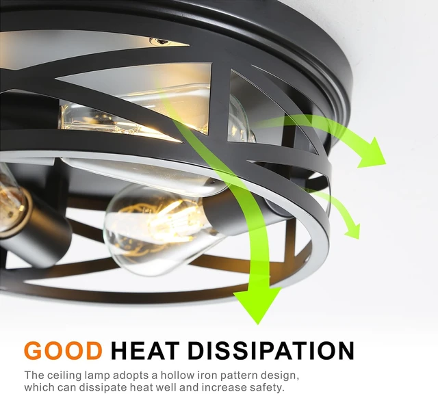 Alt view image 4 of 7 - Flush Mount Ceiling Light 12 Inch for Kitchen Living Room