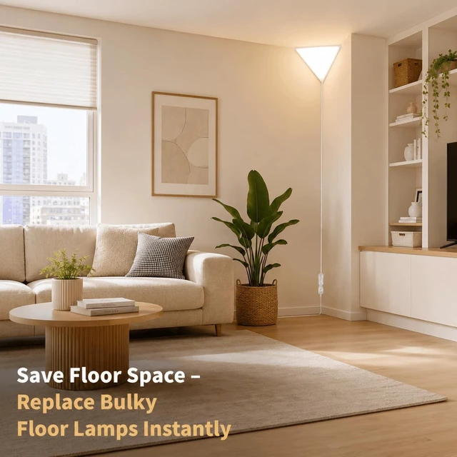 Alt view image 6 of 7 - Corner Light, LED Triangle Corner Ceiling Light, 1 Pack