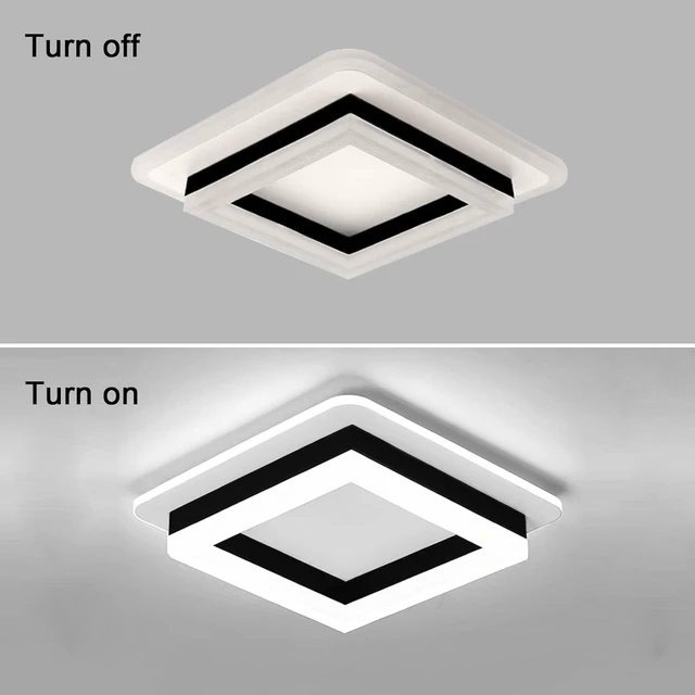 Alt view image 7 of 7 - Motion Sensor LED Ceiling Light Indoor, 24W Black Mount Motion Activated 7.87inch Flush Mount Lighting Fixture for Closet Laundry Bathroom Hallway Stair Porch Basement, Cool White