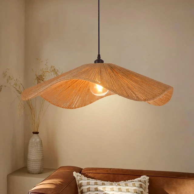 Main image of Arturesthome 25.5" Boho Twine Pendant Lamp Shade,Large Woven Hanging Lighting for Living Room Bedroom Adjustable Modern Chandelier for Kitchen Hallway