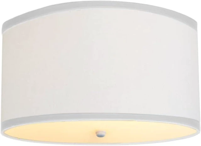 Main image of Moderne Flush Mount Conversion Kit 18"w White Linen Shallow Drum Lampshade