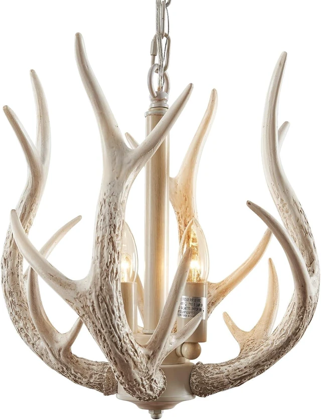 Main image of Rustic Antler Chandelier Lighting 2 Lights for Dining Room