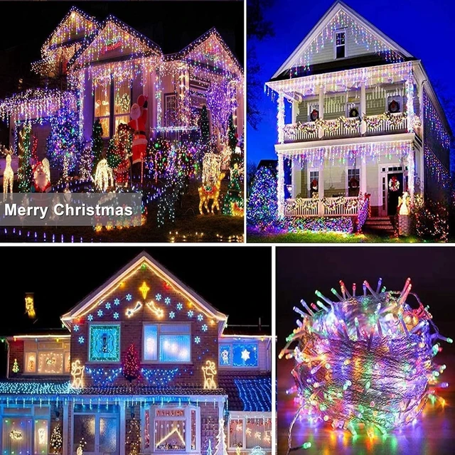 Alt view image 5 of 6 - Joomer 95FT Christmas Icicle Lights Outdoor Non-Connectable Multicolor