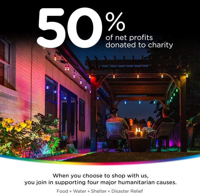 Alt view image 7 of 7 - Enbrighten Vintage Outdoor String Lights, 48ft, 24 Bulbs, Remote Control