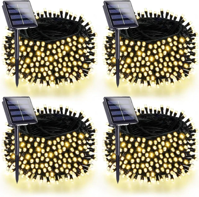 Main image of Solar String Lights Outdoor, 4 Pack 132FT Solar fairy Lights Warm White