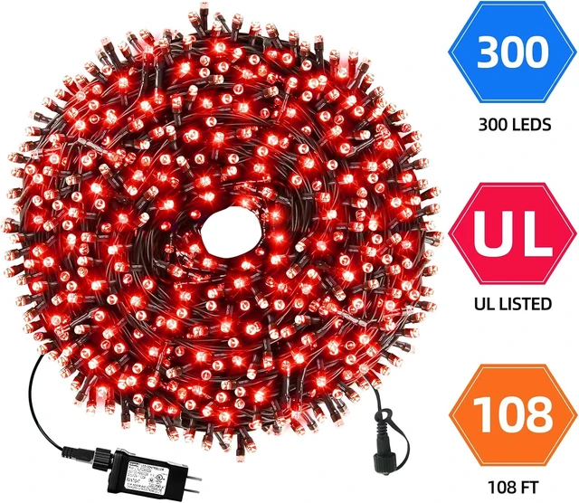 Alt view image 3 of 5 - MZD8391 105FT 300LED Christmas Light Outdoor Indoor,Christmas Tree Light