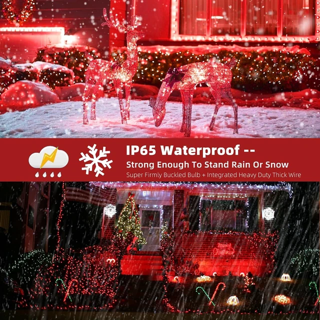 Alt view image 5 of 5 - MZD8391 105FT 300LED Christmas Light Outdoor Indoor,Christmas Tree Light