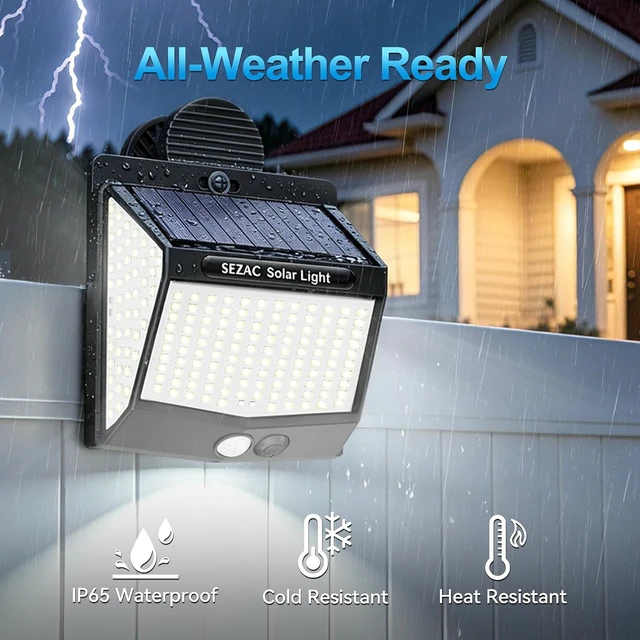 Alt view image 4 of 6 - SEZAC Clip On Solar Lights Outdoor,218LED Motion Sensor Solar Fence Lights