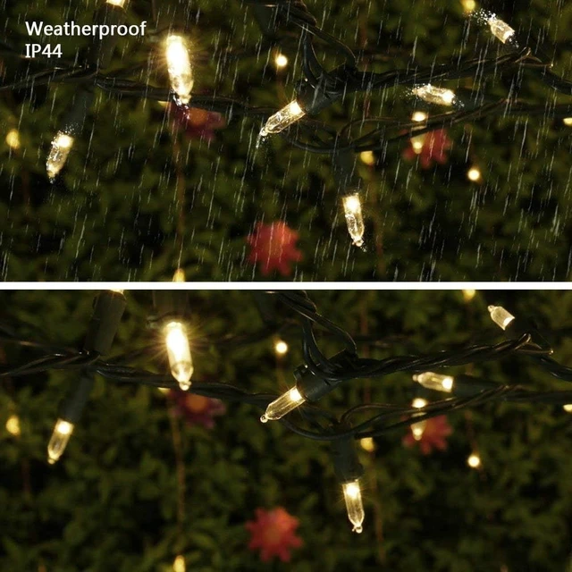 Alt view image 3 of 7 - Brizled 4 Pack LED Christmas Lights, 100 LED 33ft Christmas String Lights, 120V UL Certified Connectable Xmas Tree Light Mini Xmas Light for Home Tree Patio Indoor and Outdoor Decorations, Warm White