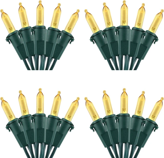 Main image of Brizled 4 Pack LED Christmas Lights, 100 LED 33ft Christmas String Lights, 120V UL Certified Connectable Xmas Tree Light Mini Xmas Light for Home Tree Patio Indoor and Outdoor Decorations, Warm White