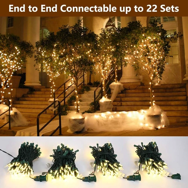 Alt view image 7 of 7 - Brizled 4 Pack LED Christmas Lights, 100 LED 33ft Christmas String Lights, 120V UL Certified Connectable Xmas Tree Light Mini Xmas Light for Home Tree Patio Indoor and Outdoor Decorations, Warm White