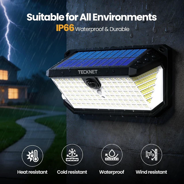 Alt view image 4 of 7 - TECKNET 546 LED Motion Sensor Outdoor Lights with Remote Control Hook 2Pack