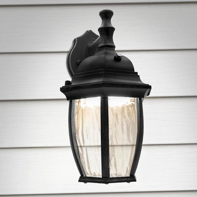 Alt view image 5 of 7 - Maxxima LED Black Outdoor Wall Light, 580 Lumens 3000K, Dusk to Dawn Sensor