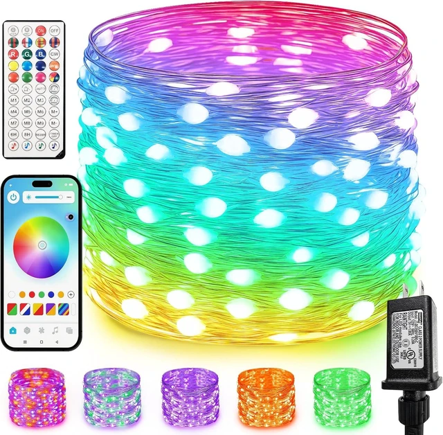 Main image of 100 LED Smart Color Changing Halloween Fairy Lights App Control with Remote