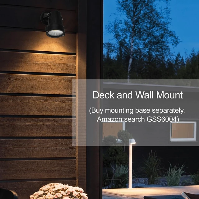Alt view image 5 of 6 - GSS6005 Outdoor Plug-in LED Spotlight 5W 450LM Warm White 3000K, IP65 Waterproof Landscape Spotlight with Ground Stake, Metal, 3ft Cord, 120V (Pack of 2)