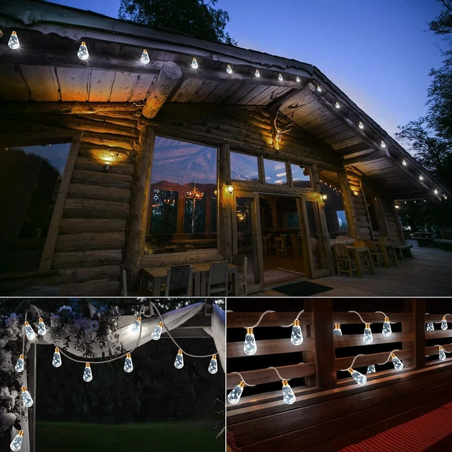 Alt view image 7 of 7 - Solar Outdoor String Lights, 20Ft Vintage Rope Hemp Solar Patio Lights