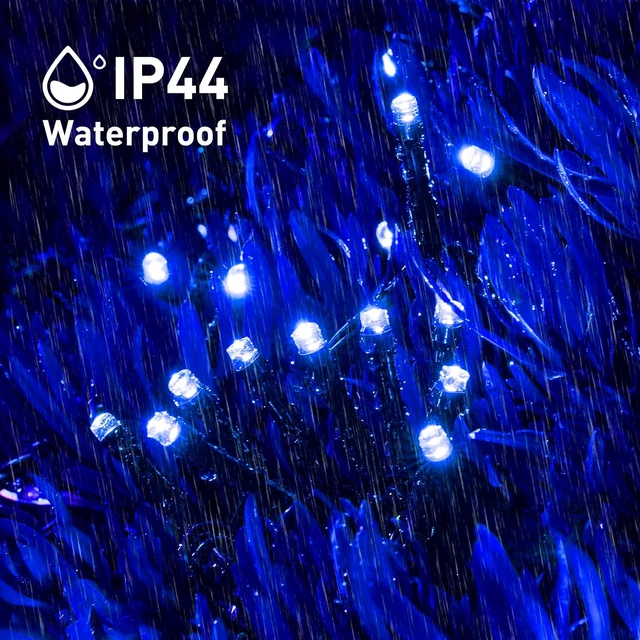 Alt view image 7 of 7 - JMEXSUSS 2 Pack Solar String Lights Outdoor, Total 400 LED 151FT, Blue