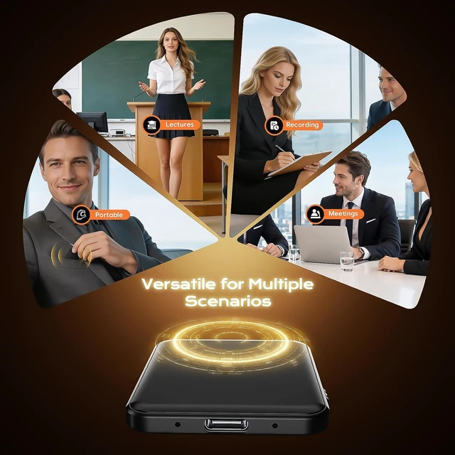 Alt view image 7 of 7 - 64GB Magnetic Voice Activated Recorder, 7200 Hours Capacity