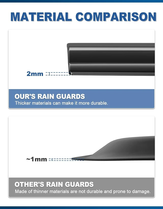 Alt view image 7 of 7 - Tape-on Window Visors Rain Guards for Ford Maverick 2022-2026
