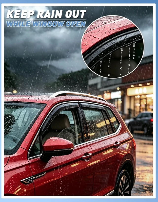 Alt view image 2 of 7 - Out-Channel Window Visors Rain Guards for Kia Sportage 2017-2022