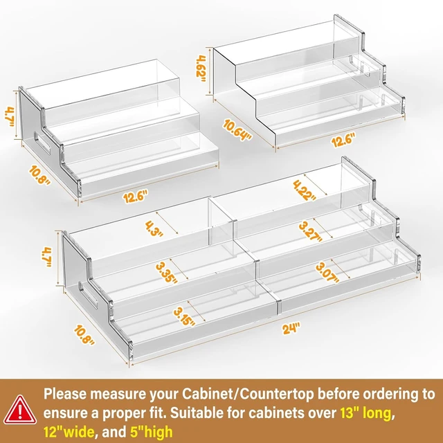 Alt view image 6 of 7 - Expandable Can Organizer for Pantry, 3-Tier Adjustable Can Storage Holder
