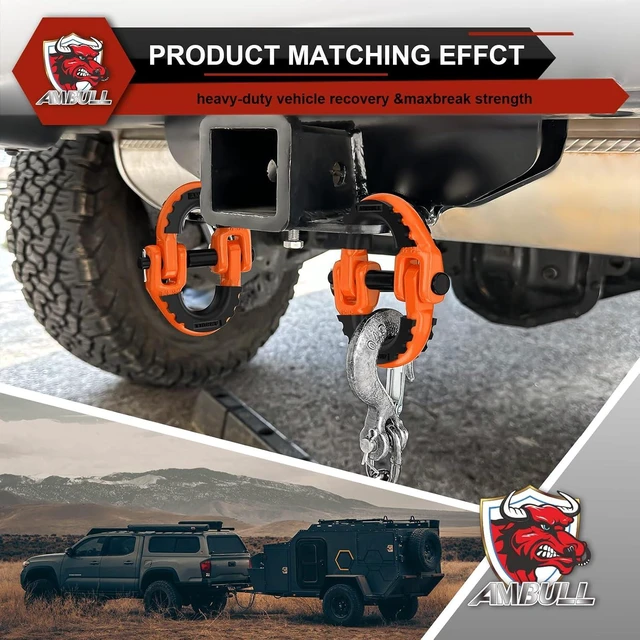 Alt view image 6 of 6 - 2 Pack 1/2" Safety Chain Connector Link, G80 Tow Hitch Hammerlock Coupling Link, Tow Chain Connector with 12000 lbs Loading (Orange)